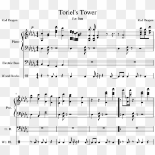 Toriel S Tower Theme - Datte Atashi No Hero Piano Sheet Clipart