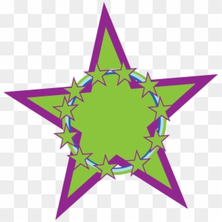 1188 X 1205 0 - Purple And Green Stars Clipart