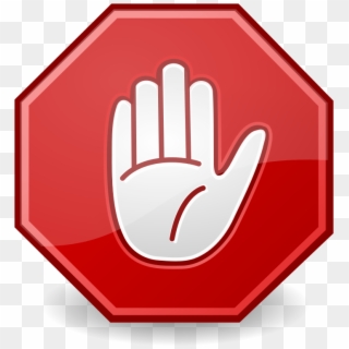 Dialog Stop Hand - X On Stop Sign Clipart
