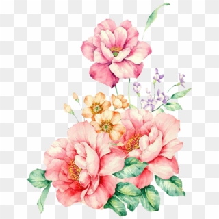 Pink Decorative Flower Watercolor Flowers Painting - Flower Watercolor Painting Png Clipart