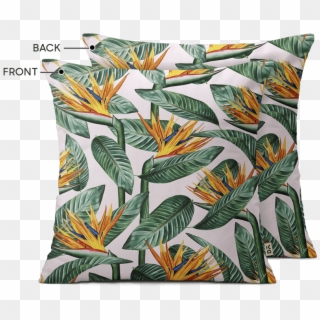 Dailyobjects Bird Of Paradise Leaves 12" Cushion Cover - Cushion Clipart