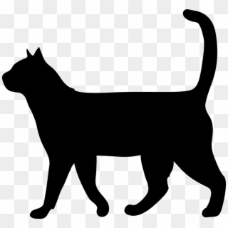 Black Cat Clipart Transparent - Silhouette Of Cat - Png Download