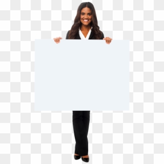 Girl Holding Banner Png Background Photo - Public Speaking Clipart