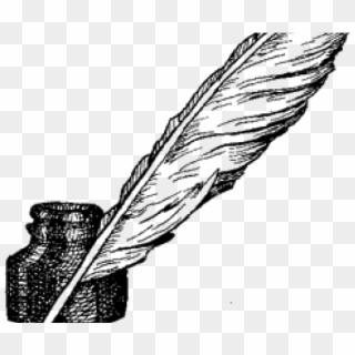 Ink Clipart Feather Drawing - Quill And Ink Pdf - Png Download