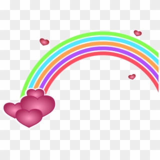 Rainbow Clipart Png - Rainbow With Hearts Clipart Transparent Png
