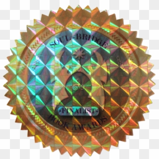 Exclusive Color Gold Foil - Hologram Sticker Png Clipart
