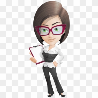 A Formally Dressed Female Vector Character With One - Vector Business Woman Png Clipart