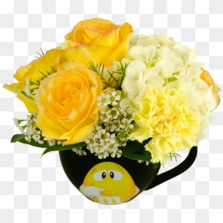 Yellow Character Cappuccino Flower Mug Clipart