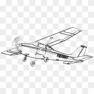 Drawn Airplane C172 - Cessna 172 Clip Art - Png Download - Large Size ...
