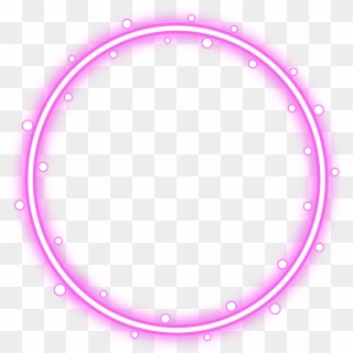 #neon #round #pink #freetoedit #circle #frame #border - Circle Neon Orange Png Clipart