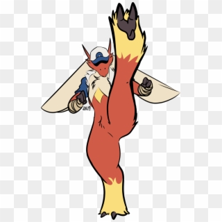 A Blaziken Doing A High-kick Clipart