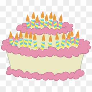 Mlp Object Cake With Candles - Mlp Candles Clipart