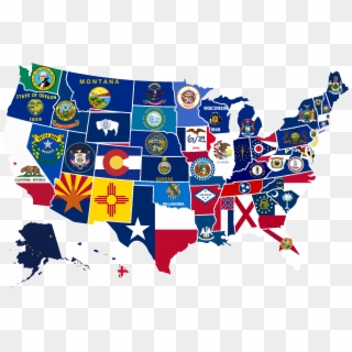 869kib, 2000x1333, Us Map With State Flags Project - March Madness Map 2019 Clipart