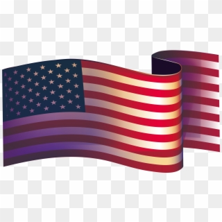 American Flag Illustration - Banderas Volando Clipart