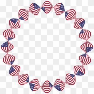 Big Image - American Flag Circle Frame Clipart