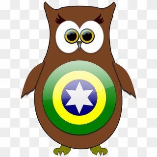 This Free Icons Png Design Of Brazil Owl Hero - Owl Superman Clipart Transparent Png