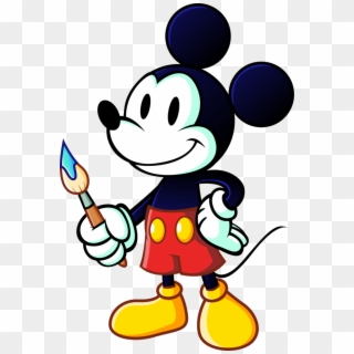 Painter Clipart Mickey Mouse - Mickey Mouse And The Magic Paintbrush - Png Download