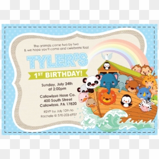 Noah's Ark Birthday Invitations - Noahs Ark Clip Art - Png Download