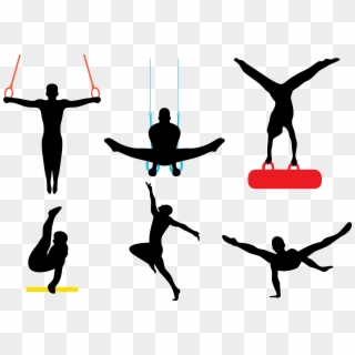 Female Gymnast Silhouette At Getdrawings - Gymnastics Png Clipart