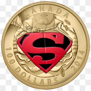 $100 14-kt Gold Coin - 2014 Gold Superman Coin Clipart