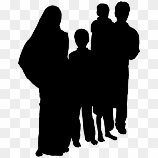 Group Of Poor People Png - - Elderly Couple Walking Silhouette Clipart