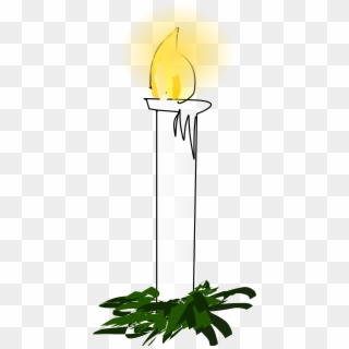 Big Image - Christmas Candle Clip Art - Png Download