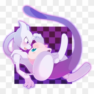 Mewtwo & Jiggly - Cartoon Clipart