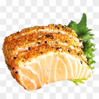 Seared Salmon Sashimi - Salmon Tataki Png Clipart