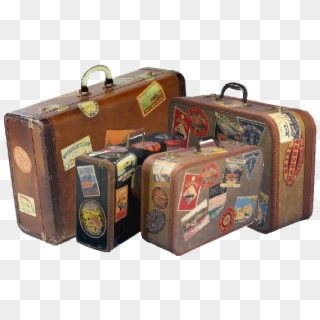 869 X 507 7 - 1930 Suitcase With Stickers Clipart