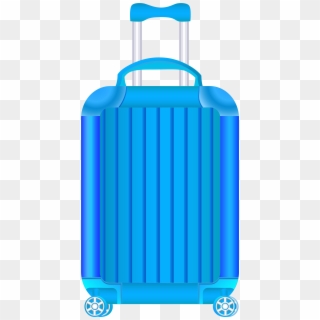 Blue Trolley Suitcase Png Clipart Image - Luggage Clipart Transparent Background