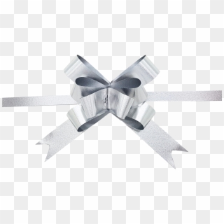 Silver Ribbon Bow Png Graphic Black And White Clipart