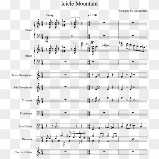Icicle Mountain Sheet Music For Piano, Organ, Tenor - Sheet Music Clipart