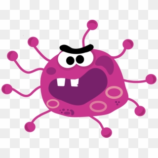 Germ, Bacillus, Angry, Fight, Against, Illness - Virus Clipart - Png Download