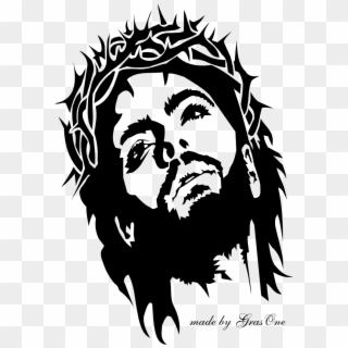 Jesus Silhouette - Jesus Christ Face Black And White Clipart
