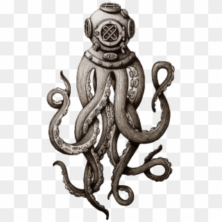 Drawn Tentacle Octopus - Octopus Drawing Clipart