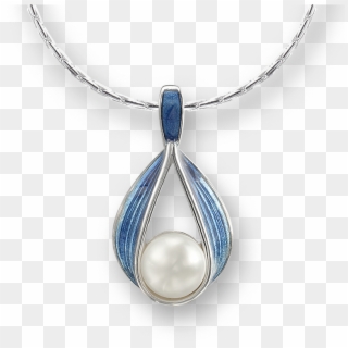 Nicole Barr Designs Sterling Silver Ribbon Necklace-blue - Locket Clipart