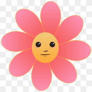 Red Flower Face Clipart