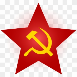 Red Star Png - Hammer And Sickle On White Background Clipart