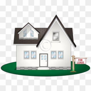 House With For Lease Sign - House Clipart