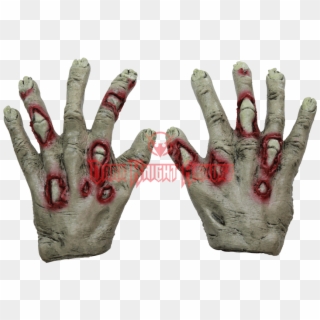 Junior Rotted Zombie Costume Hands - Costume Clipart