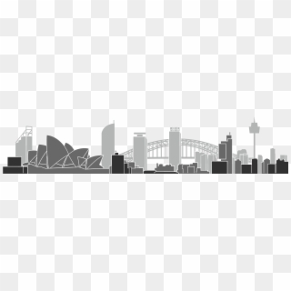 Sydney Skyline Silhouette Png - Sydney Transparent Background Clipart