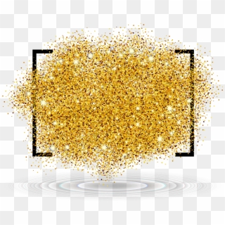 Castle Clipart Gold Glitter - Gold Glitter Brush Stroke - Png Download