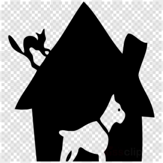 Dog House Png Silhouette Clipart Boxer Cat Puppy - Call Center Ícone Transparent Png