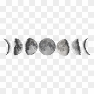 Cropped Moon Phases Tumblr Transparent1 - Black And White Moon Phases Clipart