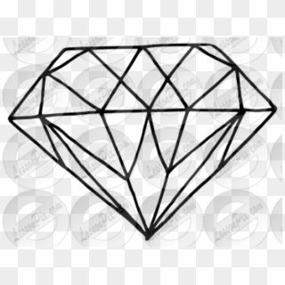 Ruby Clipart Diamond Outline - Illustration Of Diamond - Png Download