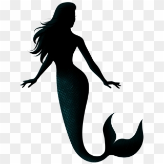 Transparent Mermaid Silhouette Png , Png Download - Transparent Background Mermaid Png Clipart