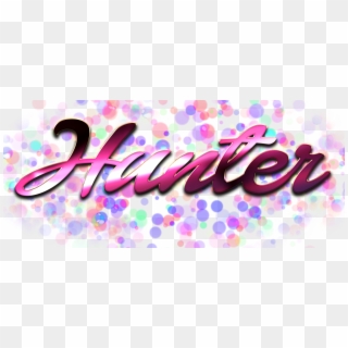 Hunter Name Logo Bokeh Png - Kamal Name Clipart