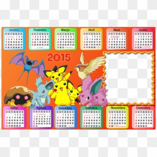 Moldura Pokemon - Calendario Pokemon 2018 Para Imprimir Clipart