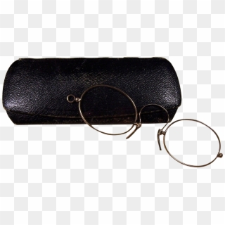 Clip Art Early Pince Nez Eyeglasses Stevens With Transparent - Wristlet - Png Download