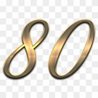 Gold Number 80 Png Clipart